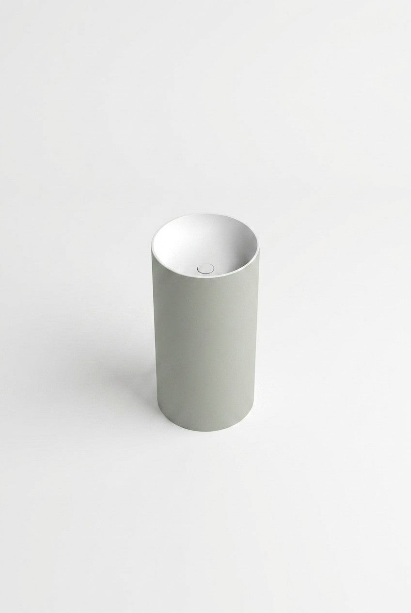 Szabadonálló mosdó, matt fehér - GLV-CR0-B-C19