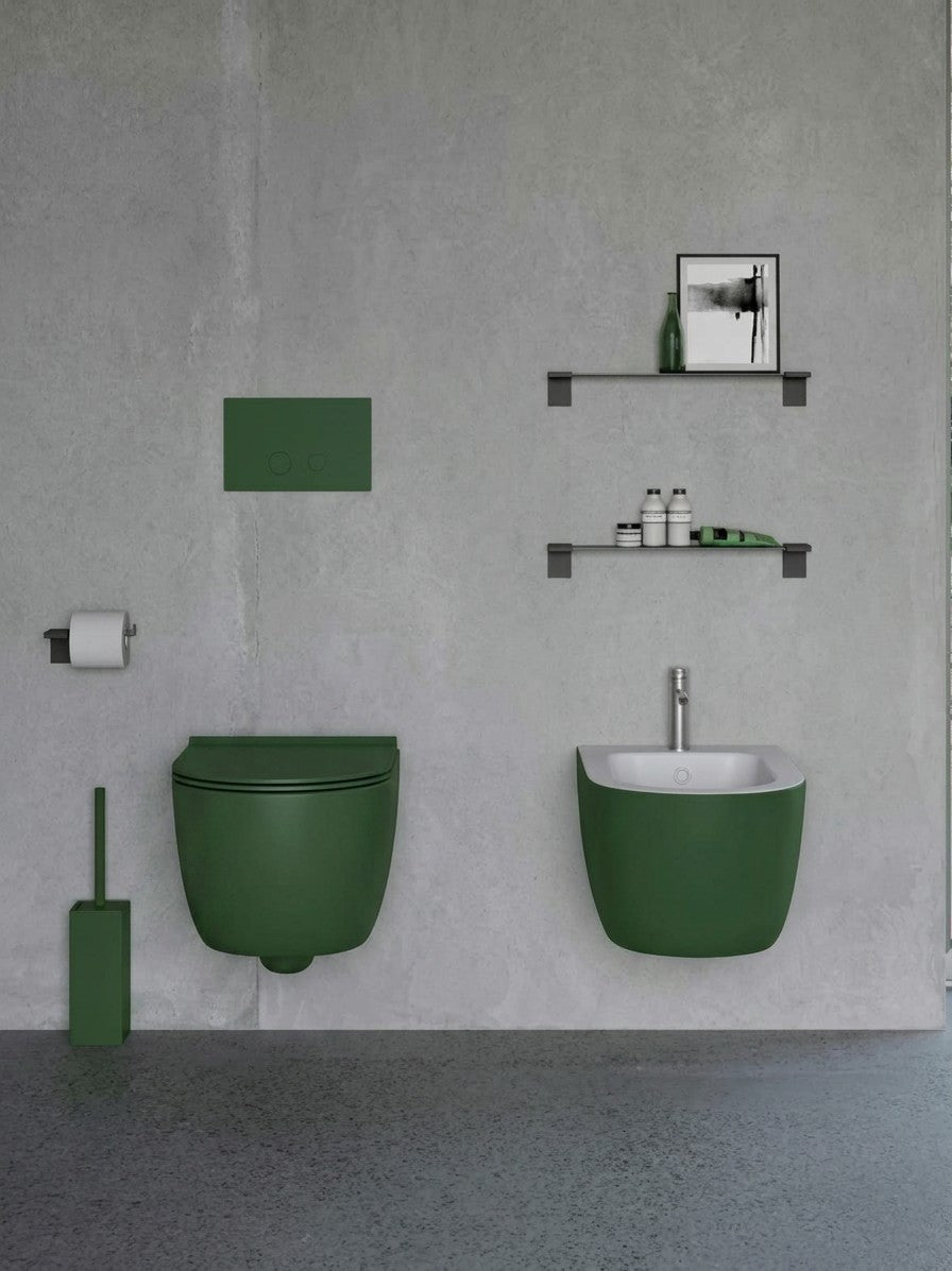 Geelli fali wc - erdő zöld – olasz design szaniterek
