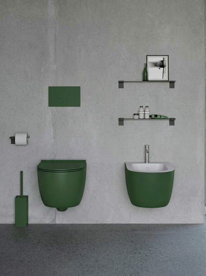 Geelli fali wc - erdő zöld – olasz design szaniterek
