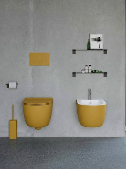 Geelli fali wc - mustár – olasz design szaniterek
