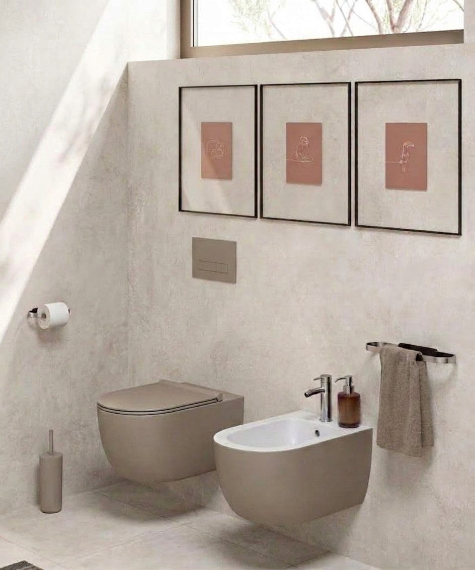 Geelli fali bidé - homok – olasz design szaniterek