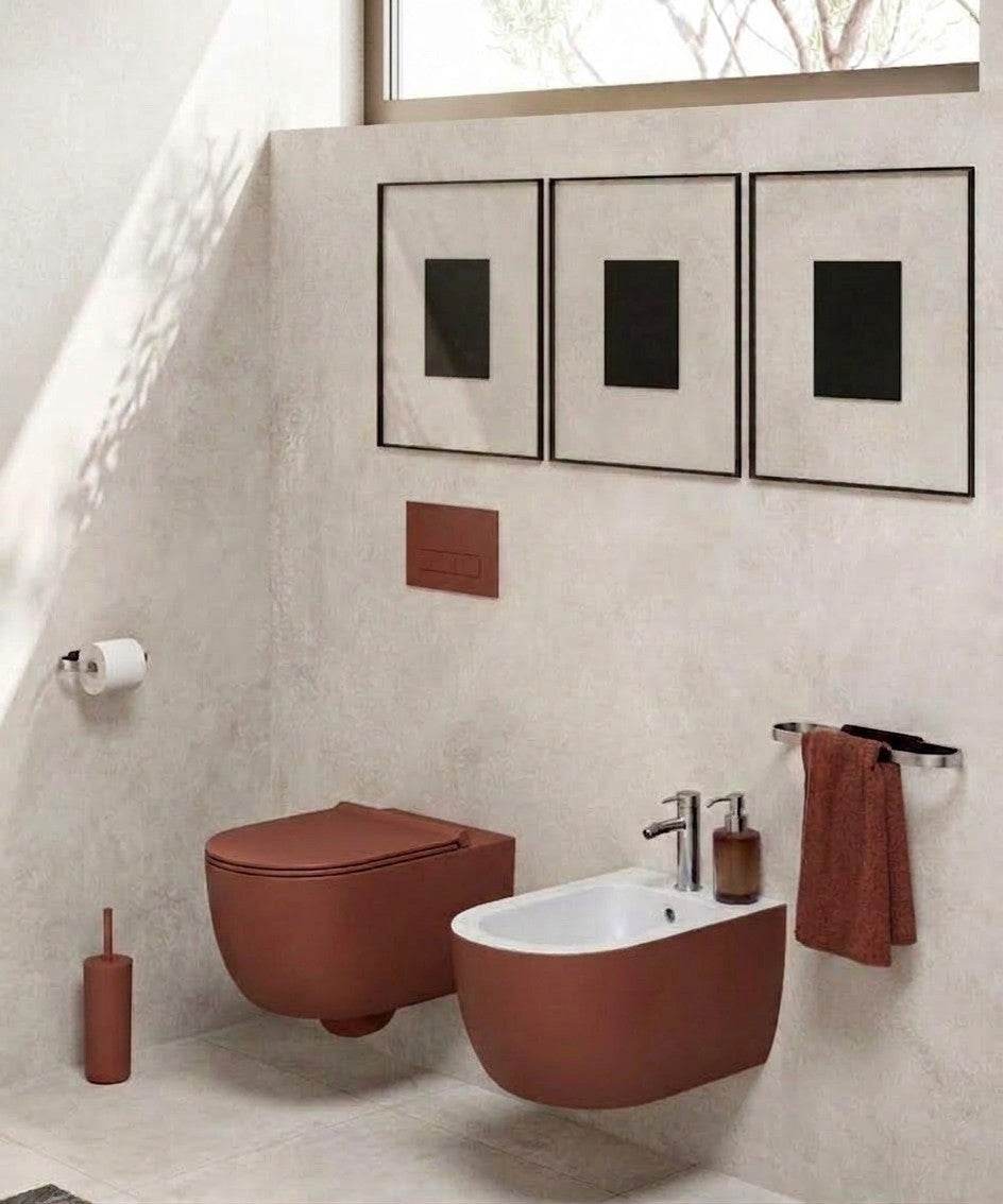 Geelli fali bidé - terracotta – olasz design szaniterek