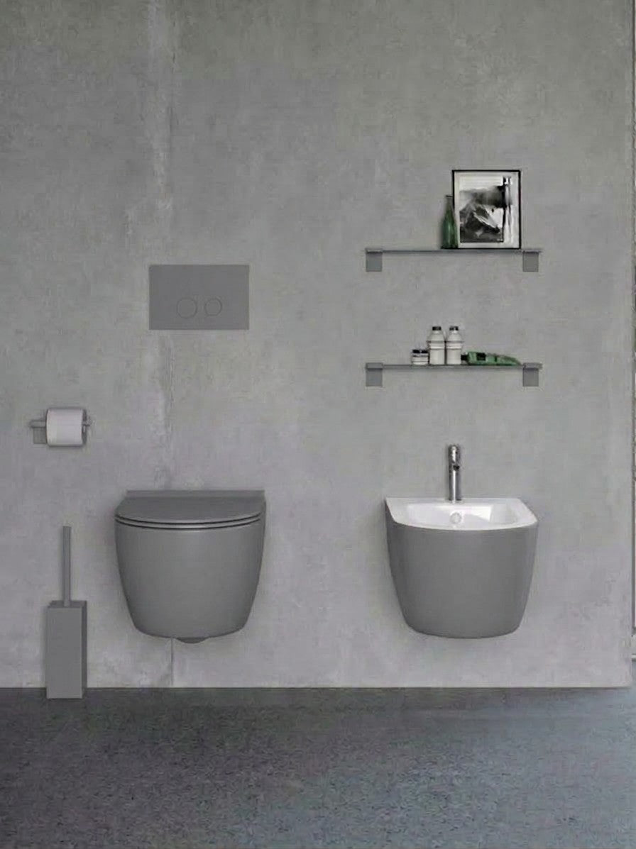Geelli fali wc - galambszürke – olasz design szaniterek