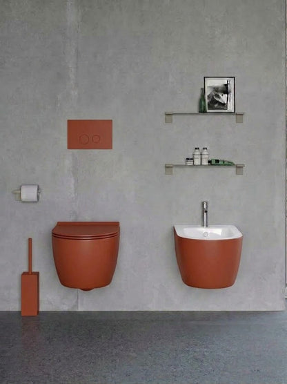 Geelli fali wc - terracotta – olasz design szaniterek
